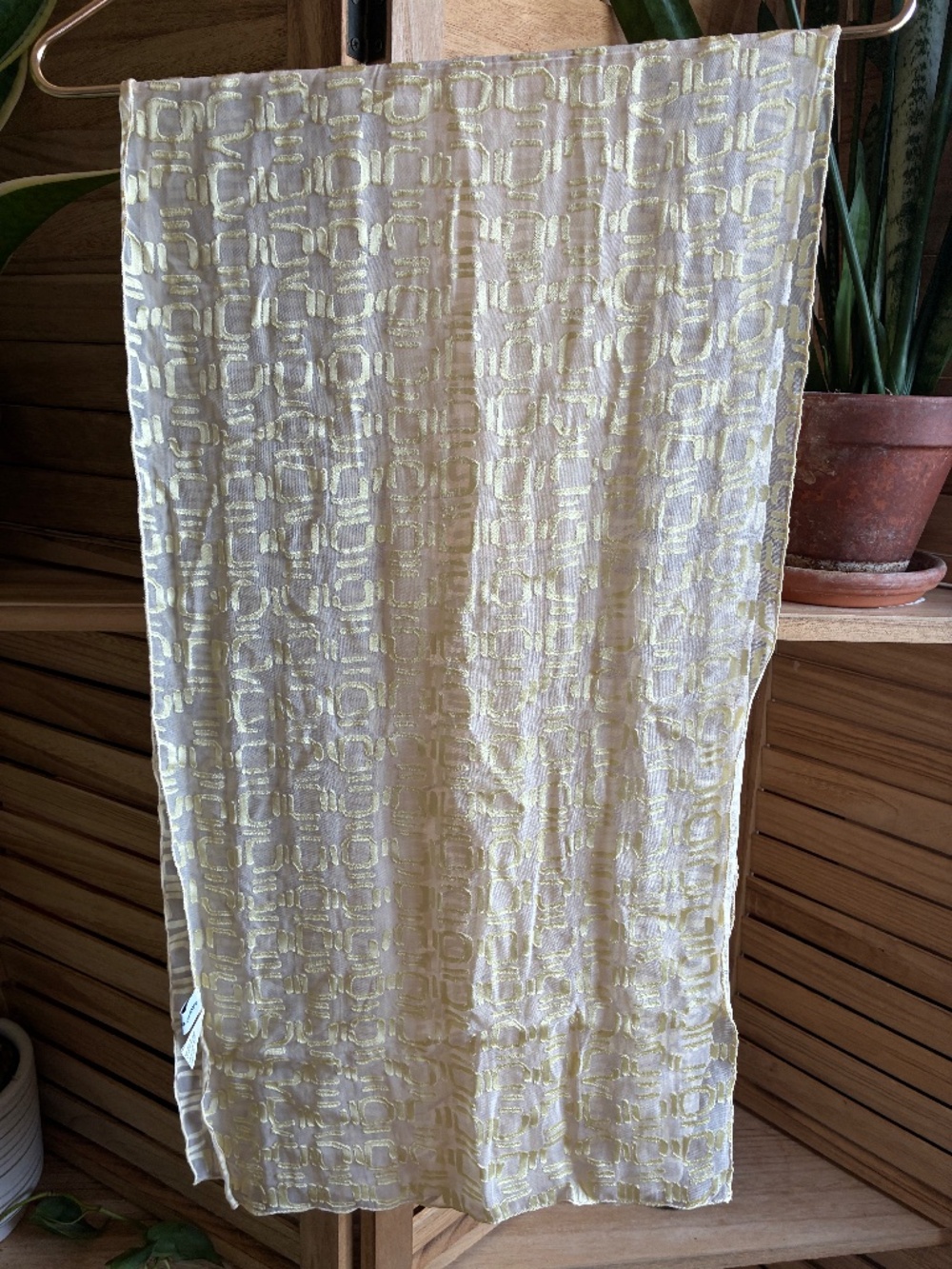Saks Fifth Avenue Silk Butter Yellow Scarf